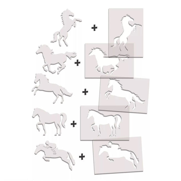 Malvorlagen - Pferde