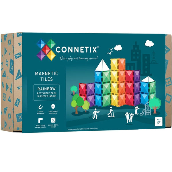 Magnetbausteine - Regenbogen Rechteck Pack 18 Teile - Tublu.de
