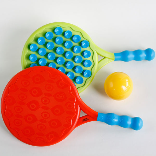 Set mit doppelseitigen Schlägern und Ball – Beach Boppers - Tublu.de