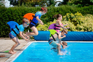 Haifischflossen-Schwimmgürtel für Kinder – Orange