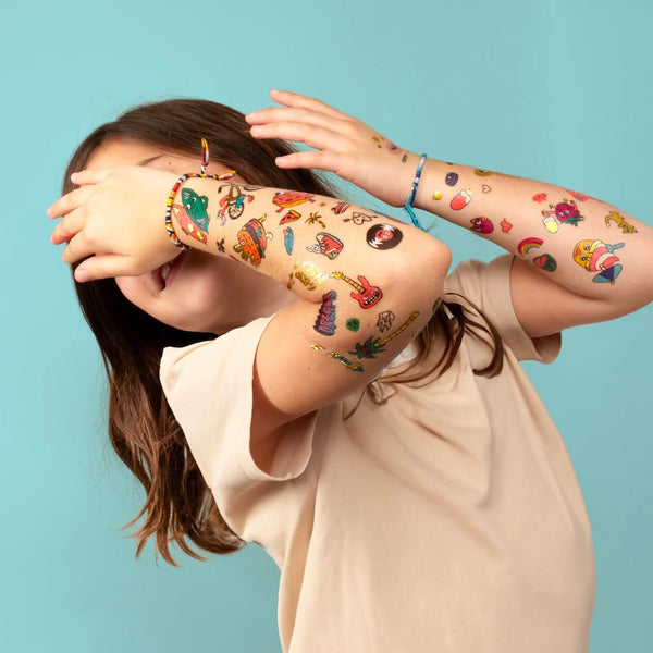 Tattoos für Kinder – Surf & Skate, 50 Stück