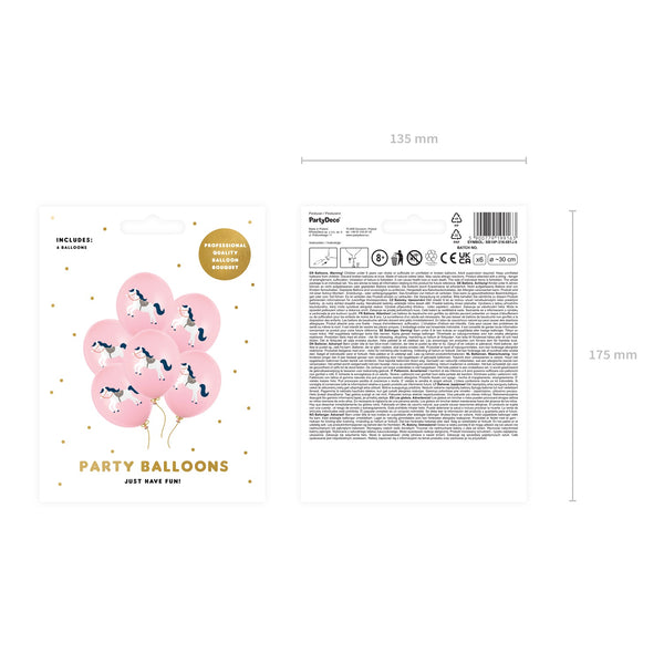 Ballons, 6 Stück – Pferdchen, 30 cm