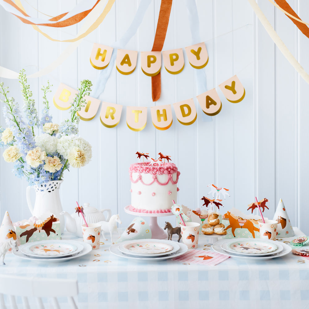 Muffin-Dekorationen, 6 Stück  - Pferde