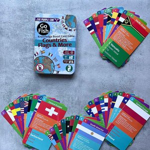 Reisekartenspiel Quartett – Go Fish Länder, Flaggen