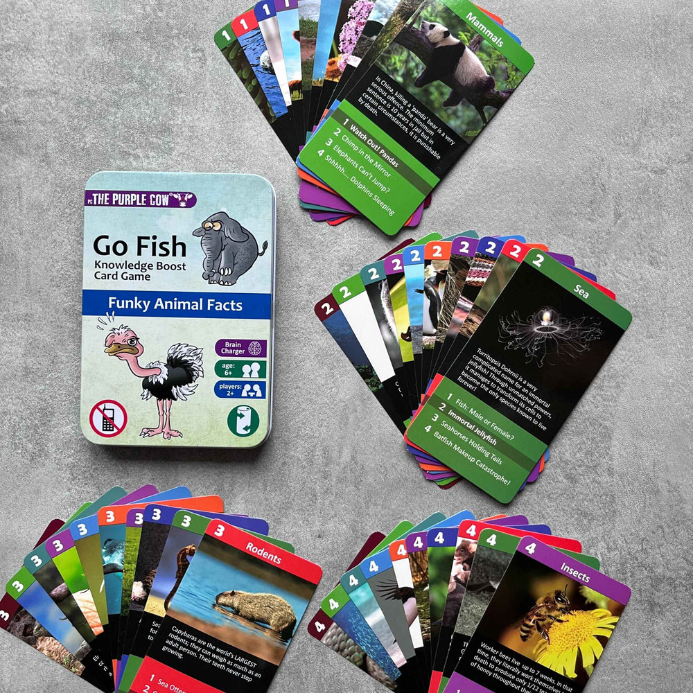 Reisekartenspiel Quartett – Go Fish Tiere
