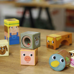 Holz-Sensorik-Bausteine – Bauernhof