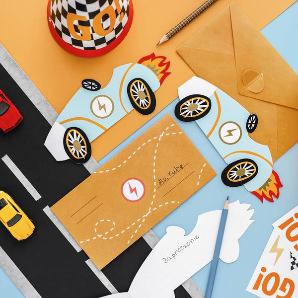 Einladungen zur Geburtstagsfeier – Auto, 6 Stück