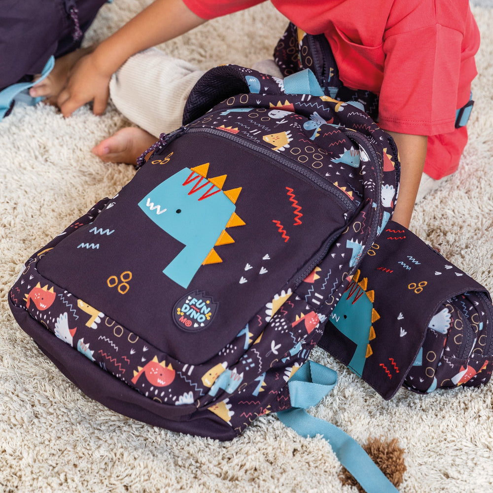 Dreiteiliger Rucksack Lizbona – Fröhliche Dinosaurier 14 l