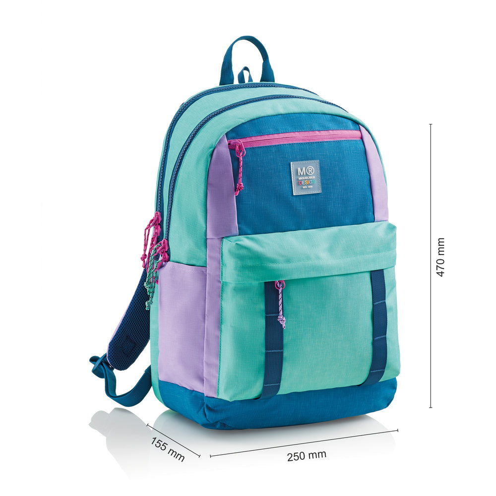 Dreiteiliger Schulrucksack Amsterdam – Rider Purple 28 l