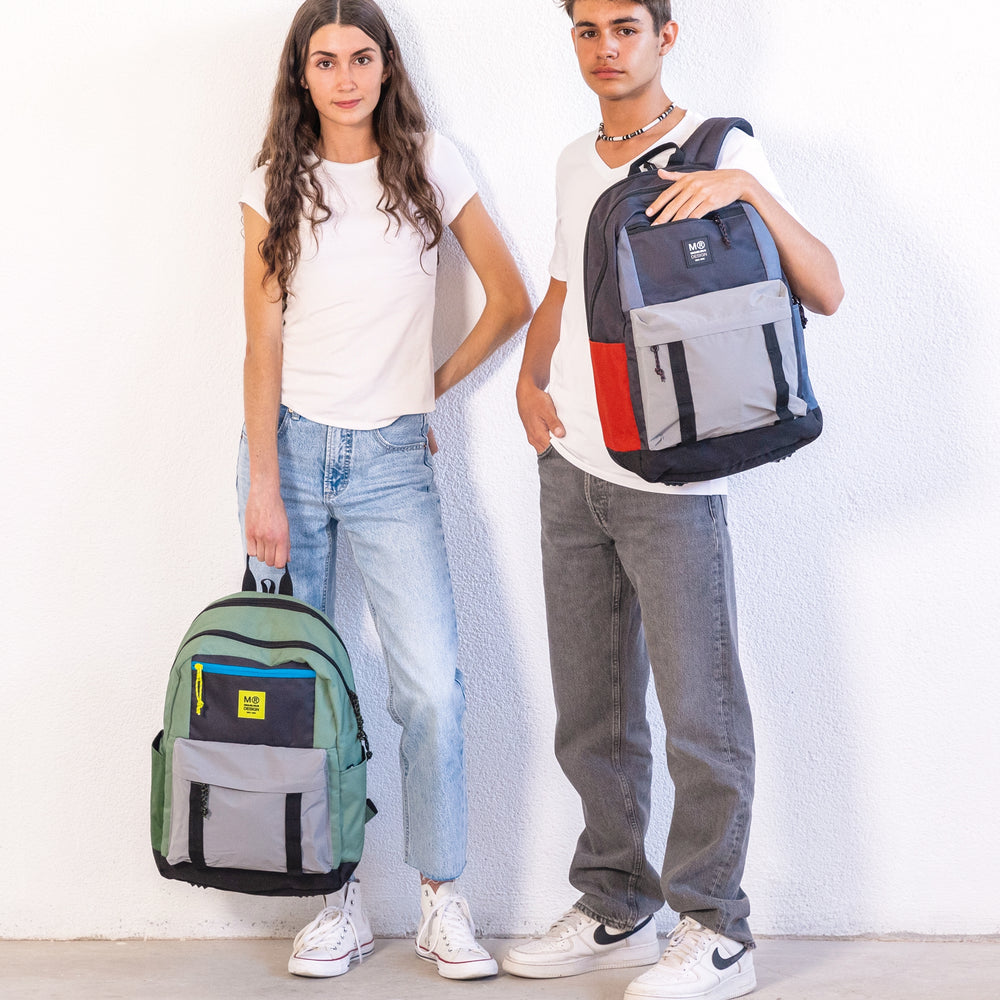 Dreikammer-Schulrucksack Amsterdam – Rider Green 28 l