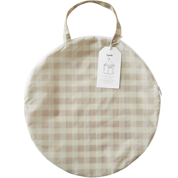 Kinderspielzelt Recycled - Gingham Beige