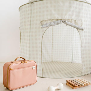 Kinderspielzelt Recycled - Gingham Beige