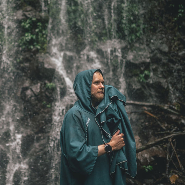 Badetuch, Poncho mit Kapuze – Teal
