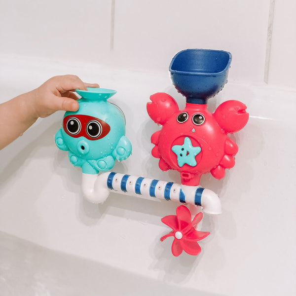Badespielzeug mit Wasserkreislauf und Krabbe