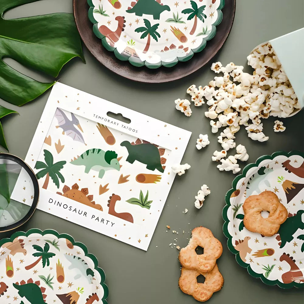 Papierteller 18 cm – Dinosaurier, 6 Stück