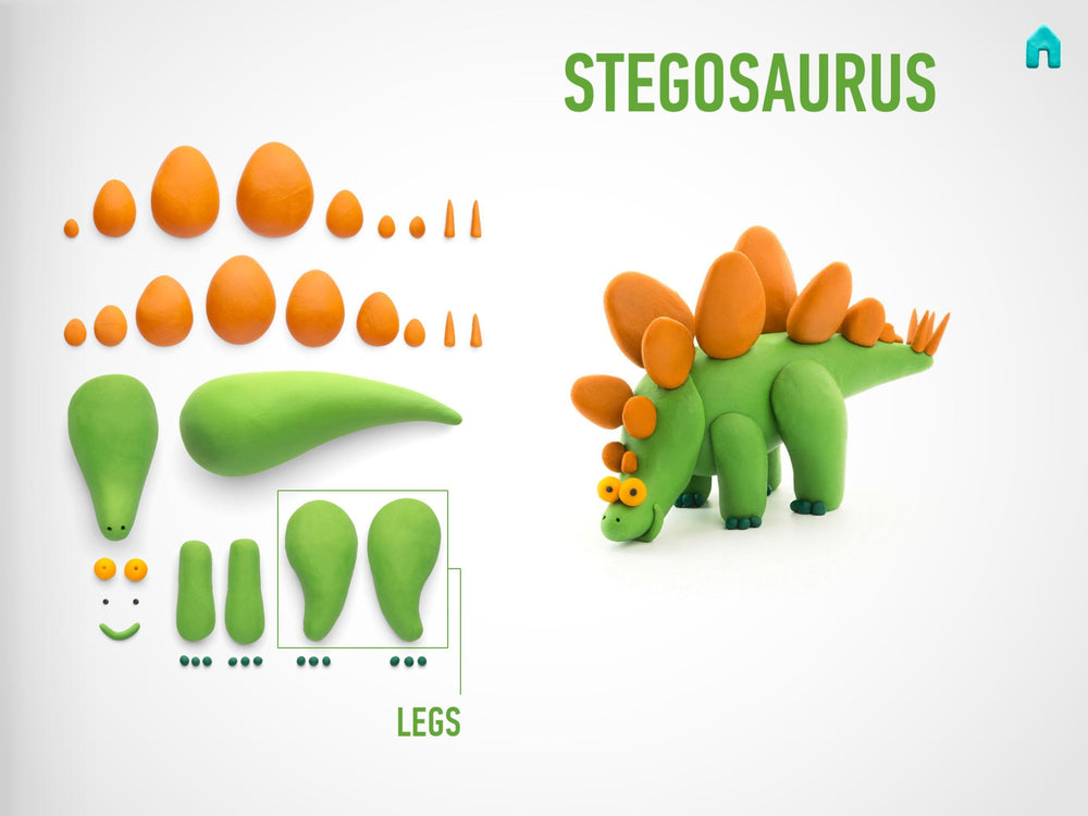 Modelliermasse – Stegosaurus