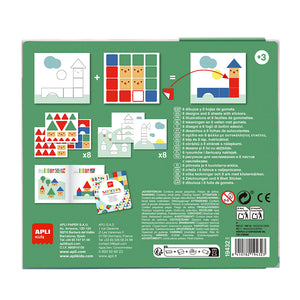 Stickerset mit geometrischen Motiven – Dorf - Tublu.de