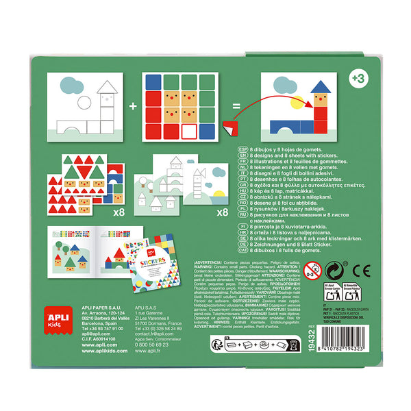 Stickerset mit geometrischen Motiven – Dorf - Tublu.de