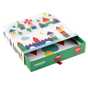 Stickerset mit geometrischen Motiven – Dorf - Tublu.de
