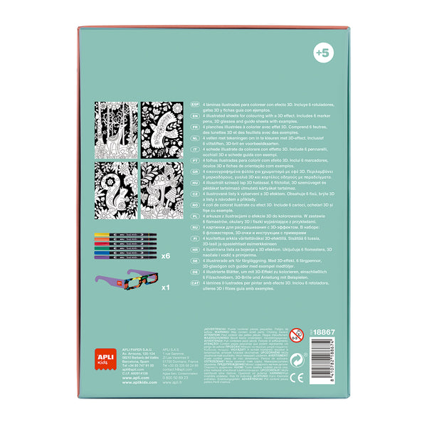Kunstset mit Brille – 3D-Ausmalen - Tublu.de