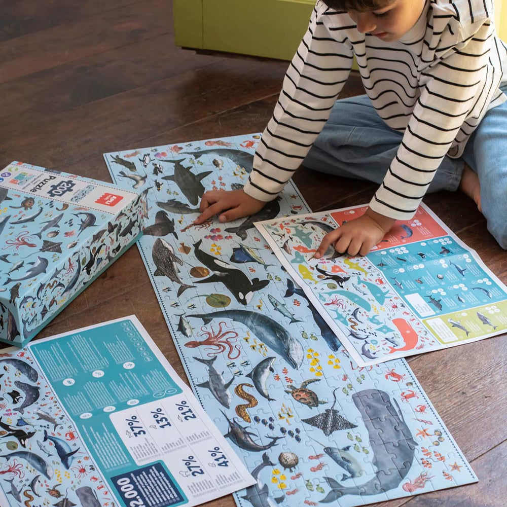 Lernpuzzle – Gefährdete Tiere Ozean 6+