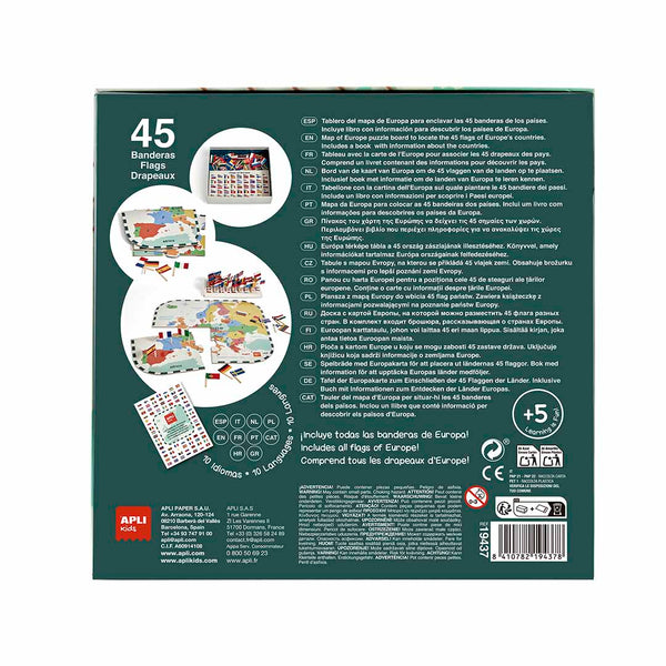 Puzzle mit Lernspiel – Flaggen Europas 5+