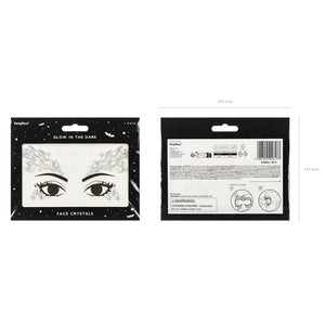 Gesichtsdekoration  - Im Dunkeln leuchtende Kristalle