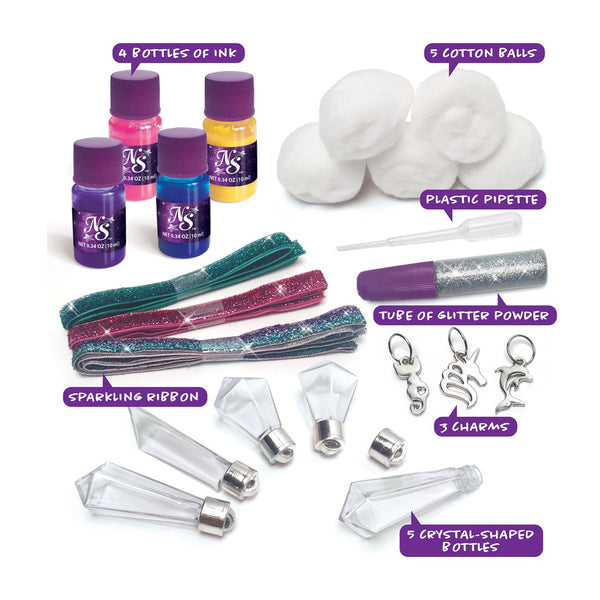 Schmuckbastelset – 3 Halsketten mit Kristallen – Nebulia 7+