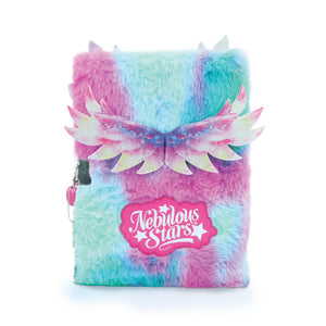 Tagebuch mit Vorhängeschloss – Plüsch-Notizbuch für Kinder – Aura 7+