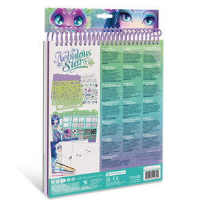 Skizzenbuch mit Buntstiften, Schablonen und Aufklebern – Nenuphia Größe M