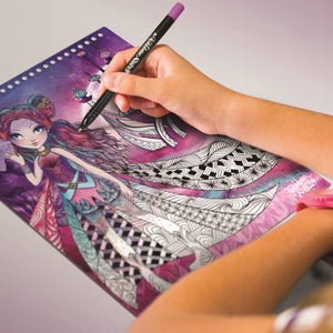 Skizzenbuch mit Buntstiften, Schablonen und Aufklebern – Nebulia Größe M