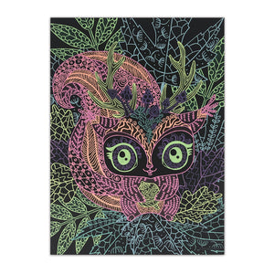 Malbuch mit schwarzen Seiten und Neonstiften – Coralia Größe M