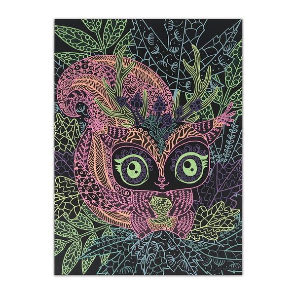 Malbuch mit schwarzen Seiten und Neonstiften – Coralia Größe M