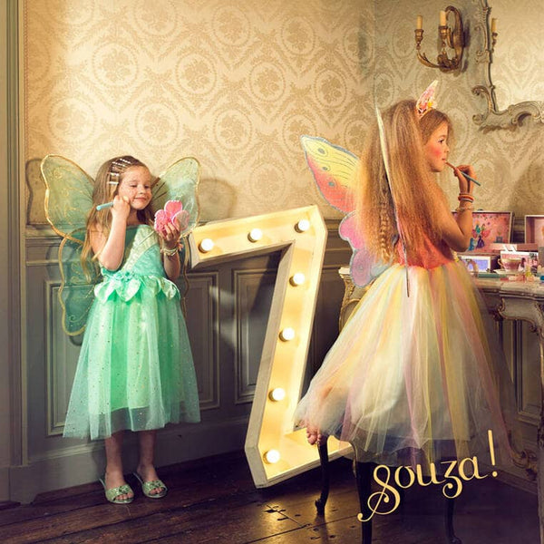 Kostüm – Kleid und Schmetterlingsflügel der Fee Camille, 3–4 Jahre