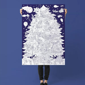 Gigantyczna kolorowanka OMY - Choinka 100x70 cm - Tublu.de