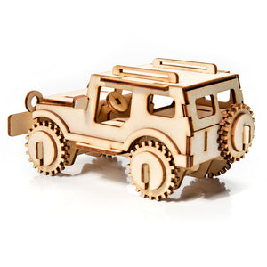 Holzpuzzle 3D-Modell – Jeep