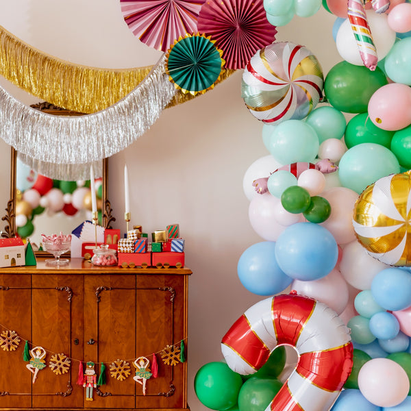 Folienballon 5 Stück – Zuckerstange 18,5 x 35 cm