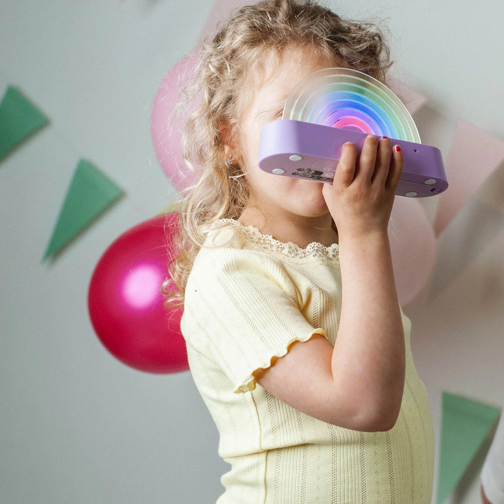 Bunte tanzende Lampe - Lila
