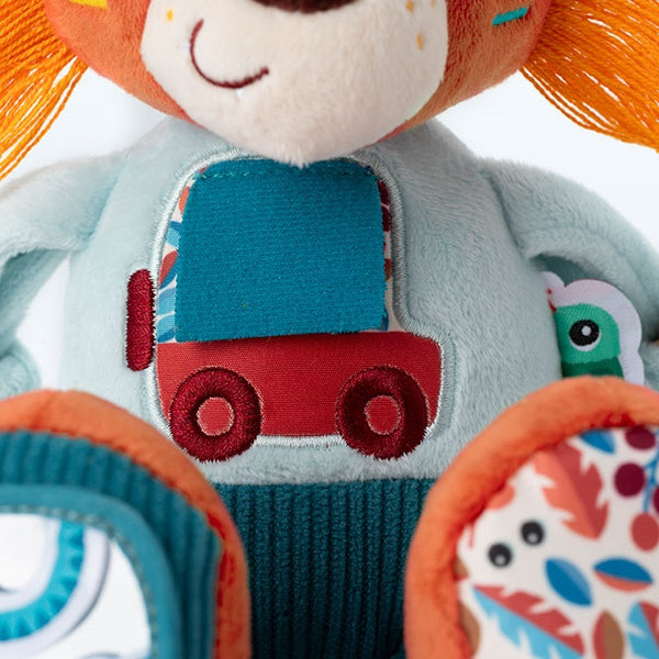 Multifunktionales Aktivitätsspielzeug zum Kuscheln – Löwe Jack 9 m+