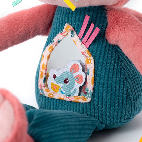 Multifunktionales Aktivitätsspielzeug zum Kuscheln – Katze Jeanne 9 m+