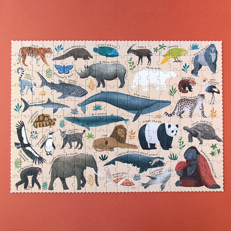 Puzzle Life – Gefährdete Tierarten, 200 Teile