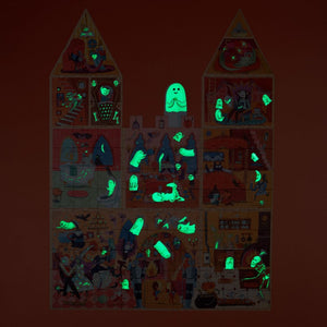 Doppelseitiges Puzzle, leuchtet im Dunkeln – Das verzauberte Schloss, 100 Teile