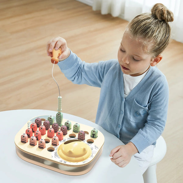 Magnetisches Geschicklichkeitsspiel – Fische fangen ABC