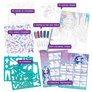 Skizzenbuch mit Metallic-Stiften – Iceana Größe M