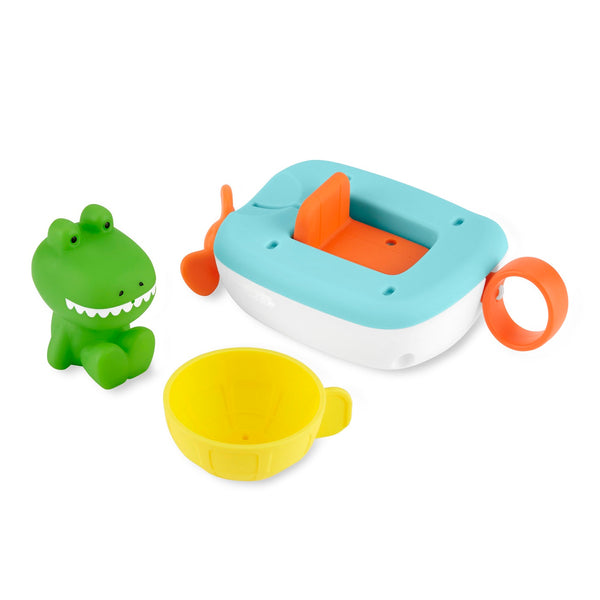 Badespielzeug Pull&Go Zoo – Krokodil im Boot