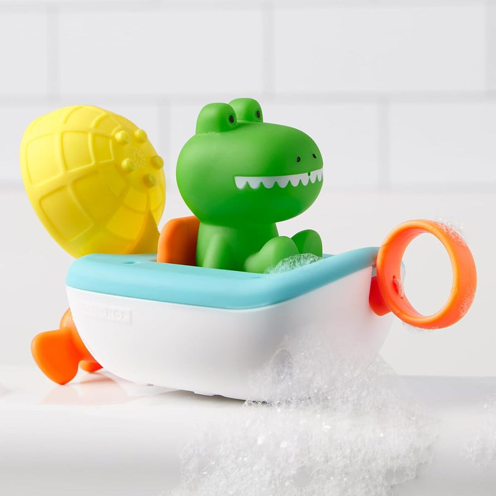 Badespielzeug Pull&Go Zoo – Krokodil im Boot