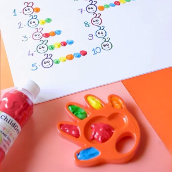 Fingerfarbenpalette in Handform - Tublu.de