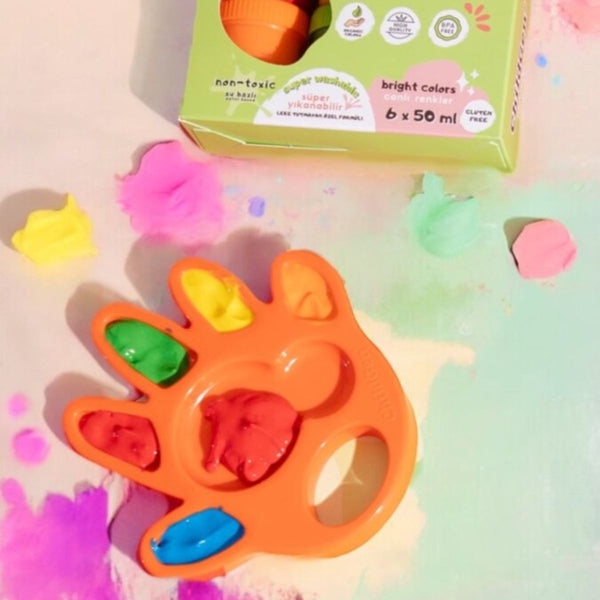 Fingerfarbenpalette in Handform - Tublu.de