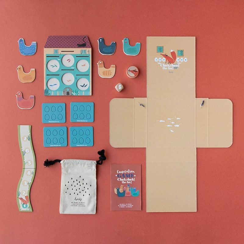 Familienspiel in Taschenversion Cluck, cluck! Fox! – Puk Puk, hier ist der Fuchs! - Tublu.de