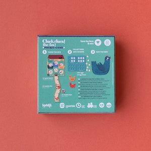 Familienspiel in Taschenversion Cluck, cluck! Fox! – Puk Puk, hier ist der Fuchs!